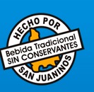 Sello: hecho por sanjuaninos, bebida tradicional sin conservantes